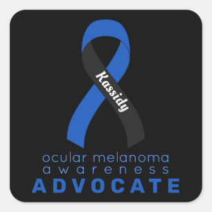 Autocollant Carré noir Ocular Melanoma Advocate