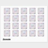 Autocollant carré personnalisable Amara (Feuille)