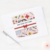 Autocollant Carré personnalisé pour infirmière ou  (Enveloppe)