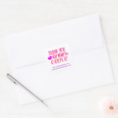 Autocollant carré pour entreprise de commande de r (Enveloppe)
