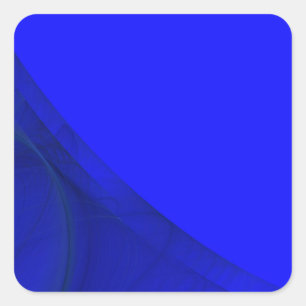 Autocollant Carré Royal Blue Fractal Arrière - pla