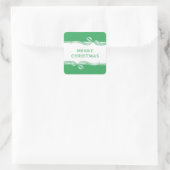 Autocollant carré ruban rayé (Sac)