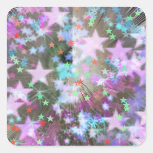 Autocollant Carré Stars 120421
