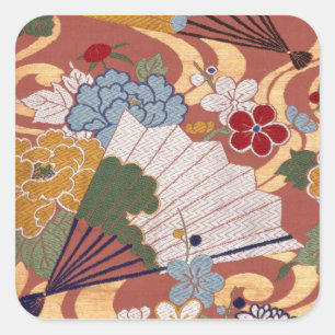 Autocollant Carré traditionnel japonais