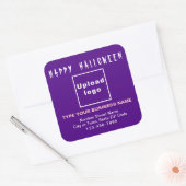 Autocollant Carré violet Halloween d'affaires (Enveloppe)