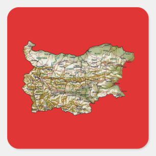 Autocollant carte Bulgarie