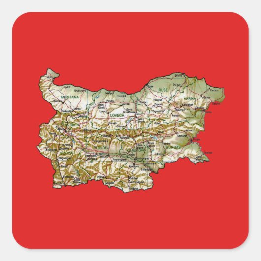 Autocollant carte Bulgarie (Devant)