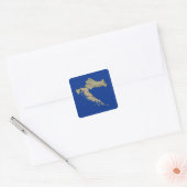 Autocollant Carte Croatie (Enveloppe)