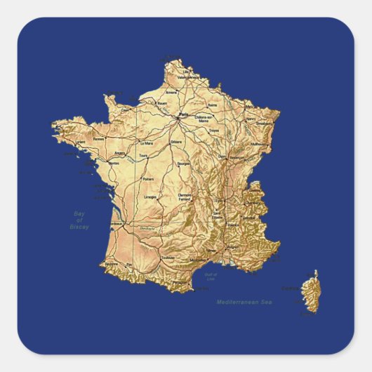 Autocollant carte de France (Devant)