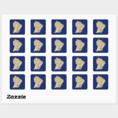 Autocollant carte de Guyane (Feuille)