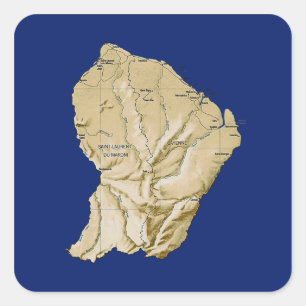 Autocollant carte de Guyane