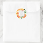 Autocollant Carte de visite Orange Hibiscus (Sac)