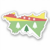 Autocollant Carte des Vosges et son Blason (Recto)