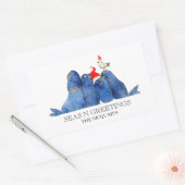 Autocollant Casquette Festif Sea Lions Santas (Enveloppe)