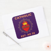 Autocollant catholique du Sacré-Coeur AD 33 (Enveloppe)