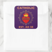 Autocollant catholique du Sacré-Coeur AD 33 (Sac)