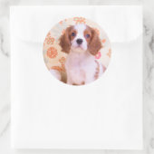 Autocollant Cavalier King Charles Spaniel Blenheim (Sac)