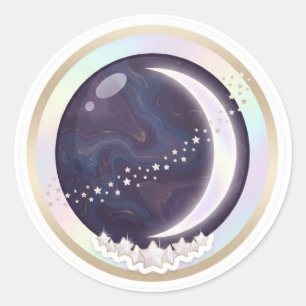 Autocollant céleste Croissant de Lune