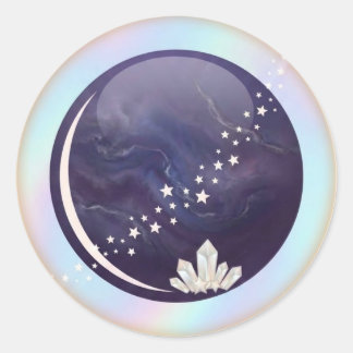 Autocollant céleste nuit de nouvelle lune | Croiss