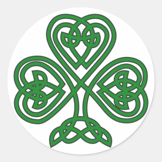 Autocollant Celtic Irish Shamrock St. Patrick's Da (Devant)