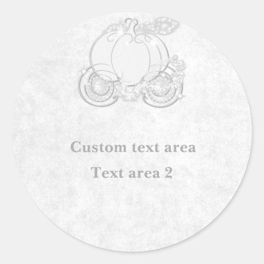 Autocollant Cendrillon Princesse Carrosse Blanc Ar (Devant)