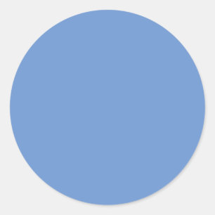 Autocollant Cercle Bleu Étiquette Minimaliste Ca
