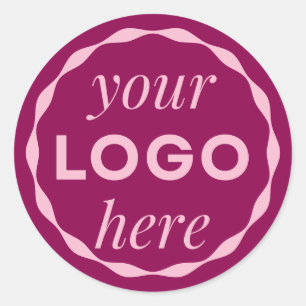 Autocollant cercle de logo minimaliste personnalis