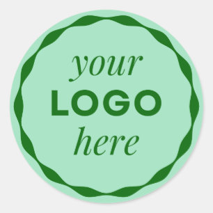 Autocollant cercle festonné de logo d'entreprise p