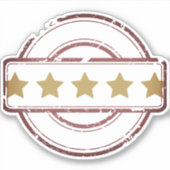 Autocollant certifié 5 étoiles (Devant)