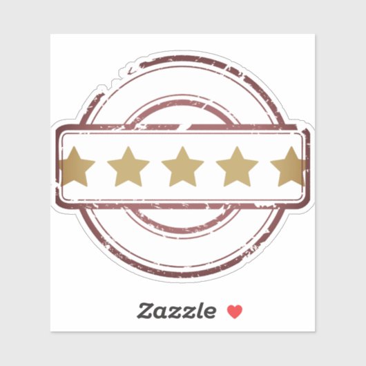 Autocollant certifié 5 étoiles (Feuille)