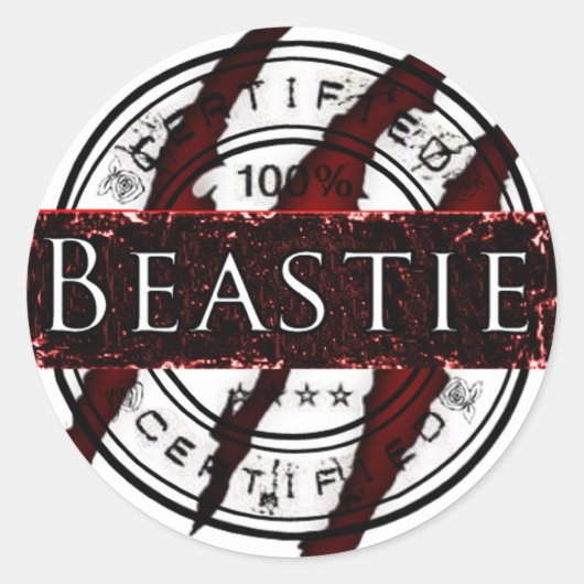 Autocollant certifié Beastie (Devant)