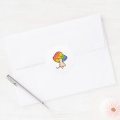 Autocollant champignon Gay Pride (Enveloppe)