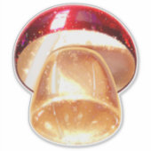 Autocollant champignon rouge moderne (Devant)