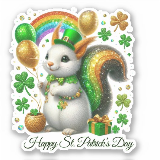 Autocollant Chanceux Joyeux St Patrick (Devant)