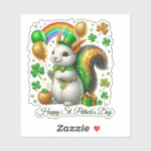 Autocollant Chanceux Joyeux St Patrick (Feuille)