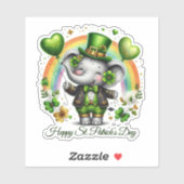 Autocollant Chanceux Joyeux St Patrick (Feuille)