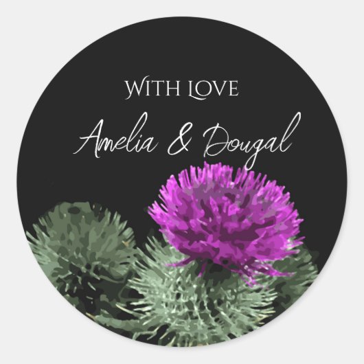 Autocollant Chardon Personnalisé avec amour (Devant)