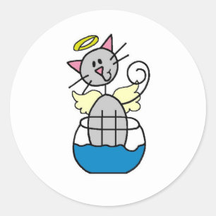 Autocollant Chat Ange