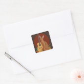 Autocollant Chat Cozy & Guitare (Enveloppe)