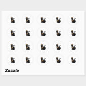 Autocollant Chat Guerrier Noir (Feuille)