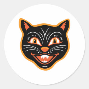 Autocollant Chat Noir Vintage Halloween Halloween