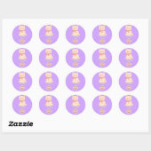 Autocollant Chat Pastel Mignon Reste Calme (Feuille)