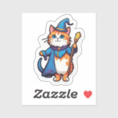 Autocollant Chat Sorcier (Feuille)