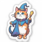 Autocollant Chat Sorcier (Recto)