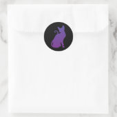 Autocollant Chat Violet (Sac)