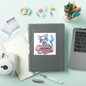 autocollant CHATON CHROMÉ (Couverture iPad)