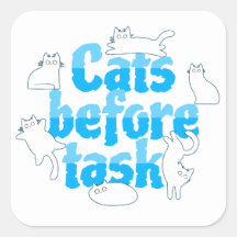 Autocollant Chats avant les Tâches