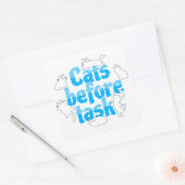 Autocollant Chats avant les Tâches (Enveloppe)