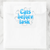 Autocollant Chats avant les Tâches (Sac)