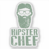 Autocollant chef Hipster (Devant)